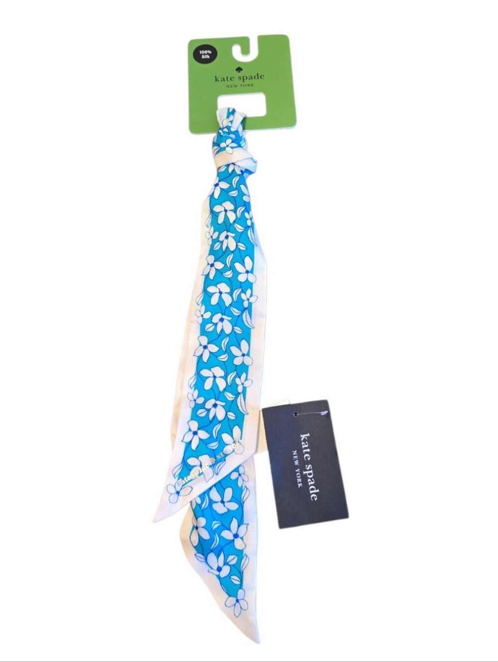Kate Spade Floral Vines Silk Skinny Scarf